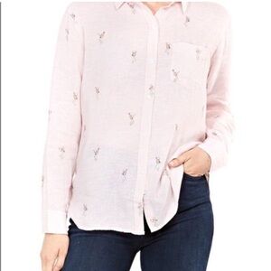 RAILS Pale Pink w/Hula Girl print Charli shirt
Size Med great preowned very RARE